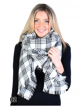 PLAID BLANKET SCARF